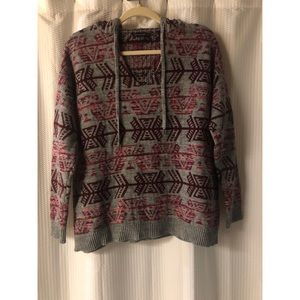 American Eagle Hooded Pullover Sweater